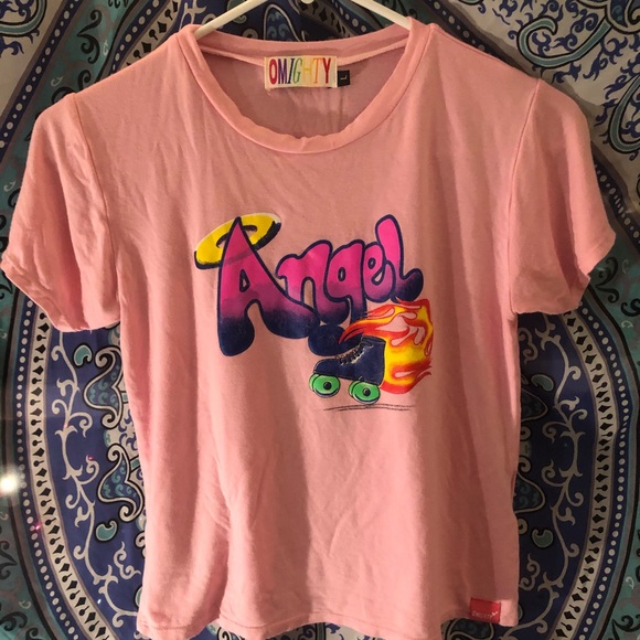 Tops - Omighty pink ‘angel’ shirt